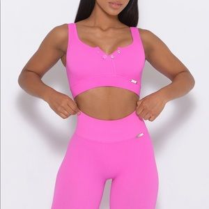 Inspired Seamless Snap Bra Bombshell-Pink & Black XS/S